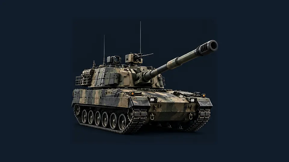 K55A1 자주포 AI 생성 개념 이미지